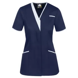 Tonia V-Neck Tunic | Navy - White