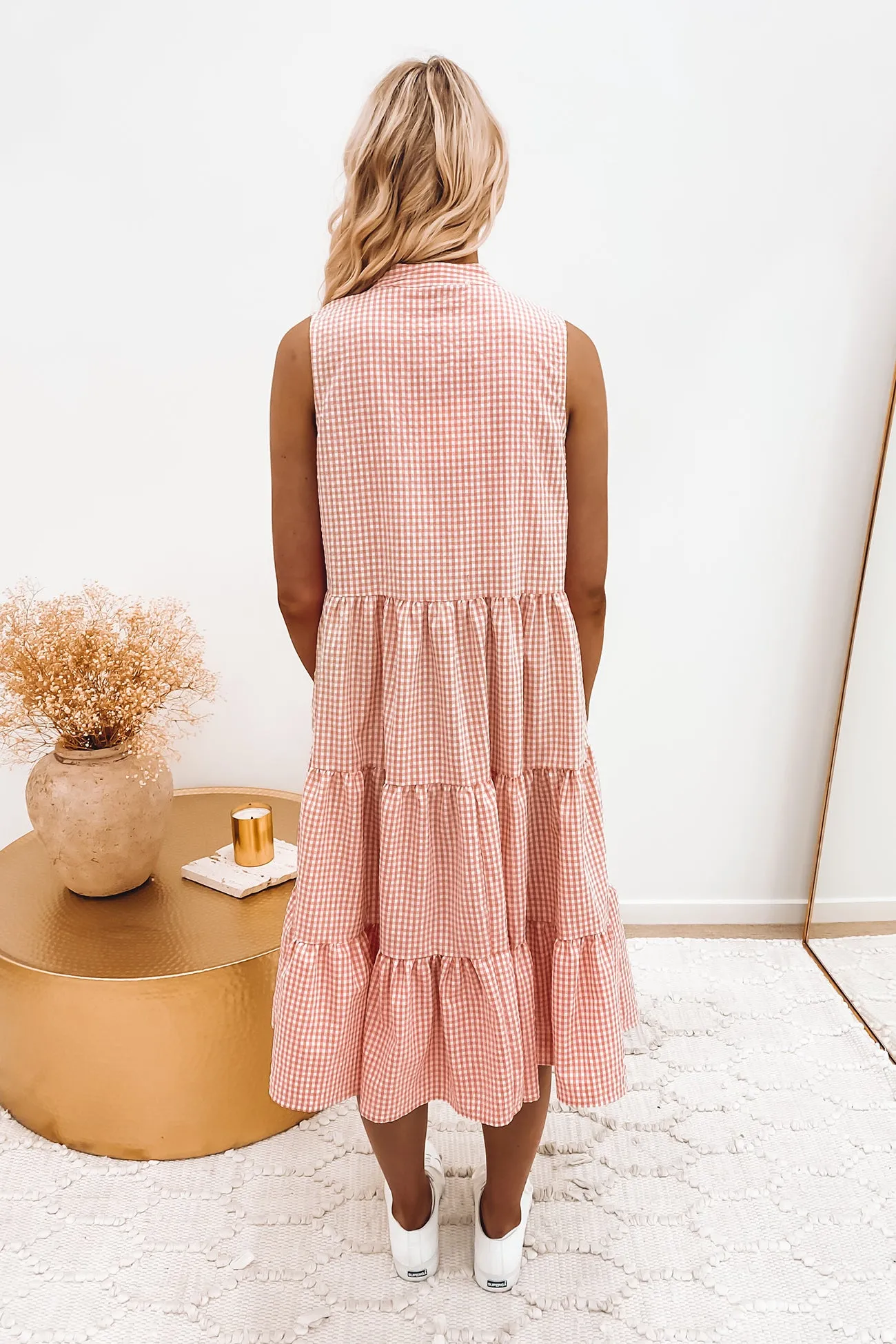 Tulley Midi Dress Pink Gingham