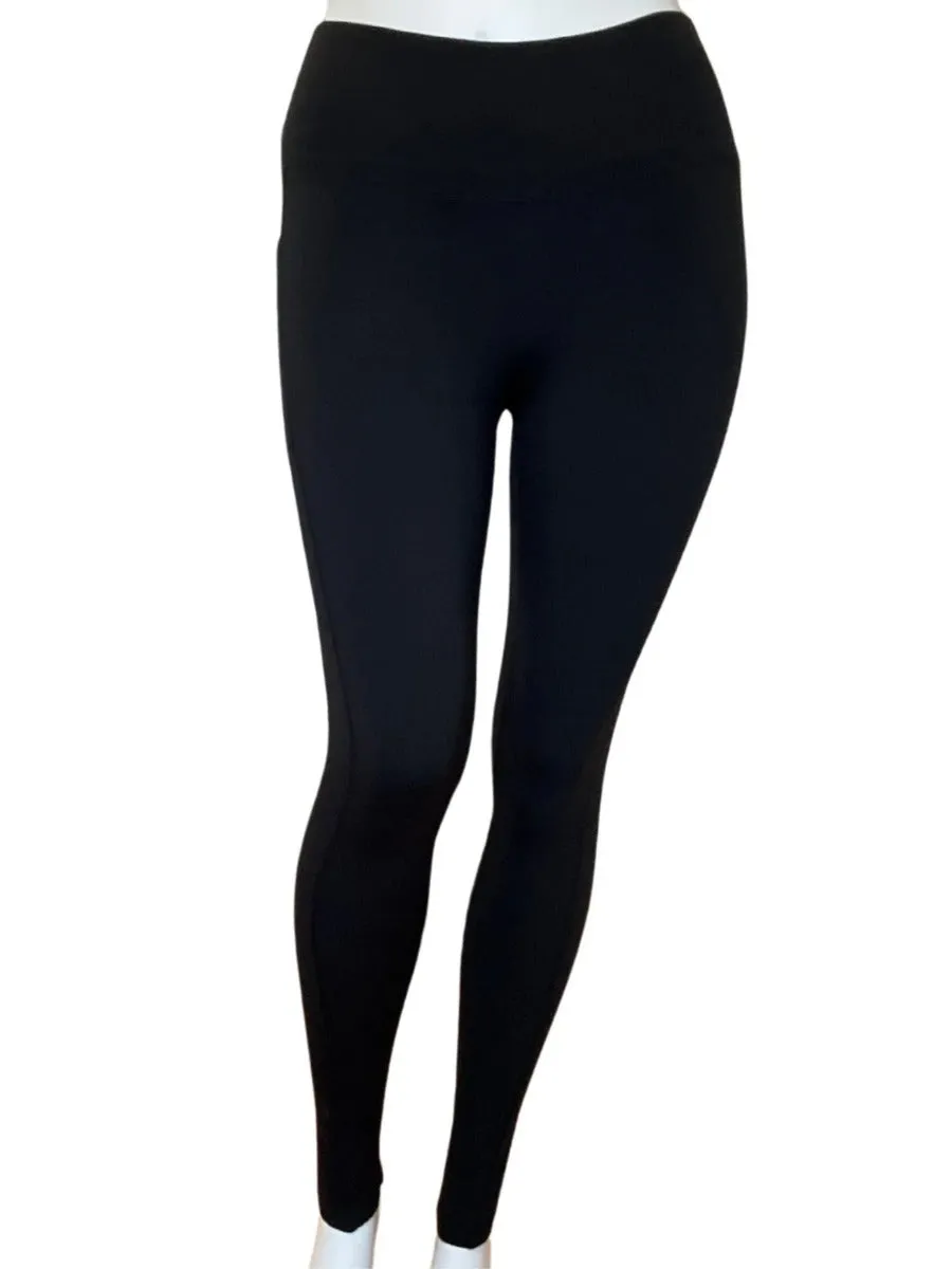 Veronica Fleece Lined Women's Plus-Size Leggings Black Sizes 12 - 30