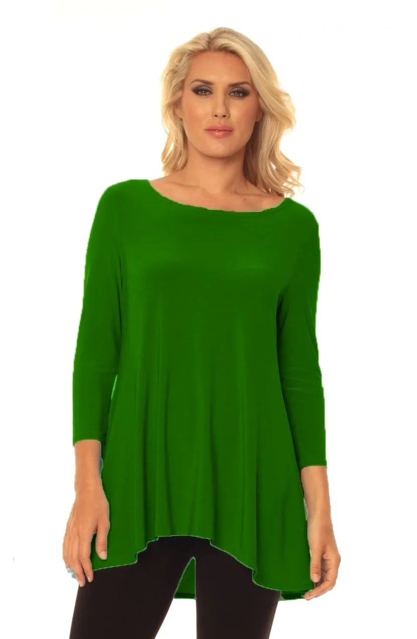 Women's High Low Tunic For Leggings - Neutral Colors