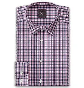 Wrinkle-free Pink Checks - Long Sleeve